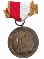 Poland Polish Bronze Medal Of Merit Medal & Ribbon