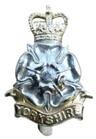 British Regiment Of Yorkshire Staybright Cap Badge