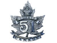 WW1 Canadian CEF 51st Battalion Cap Badge CHROMED WW1 Canadian CEF 51st Battalion Cap Badge CHROMED