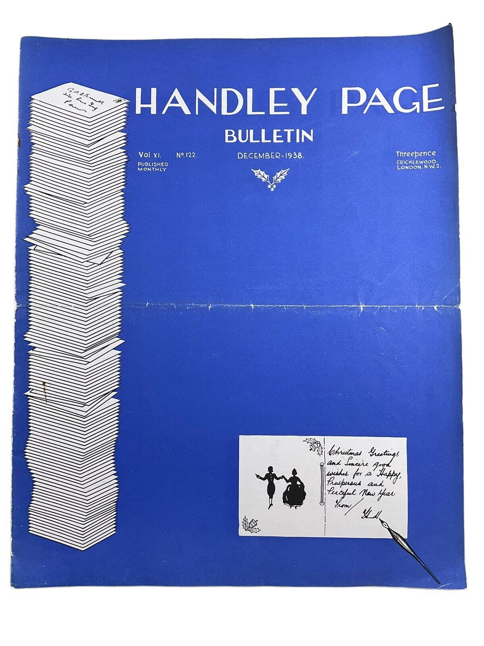 WW2 British RAF Handley Page Bulletin Vol XI No 122 Dec 38 SC Reference Book WW2 British RAF Handley Page Bulletin Vol XI No 122 Dec 38 SC Reference Book