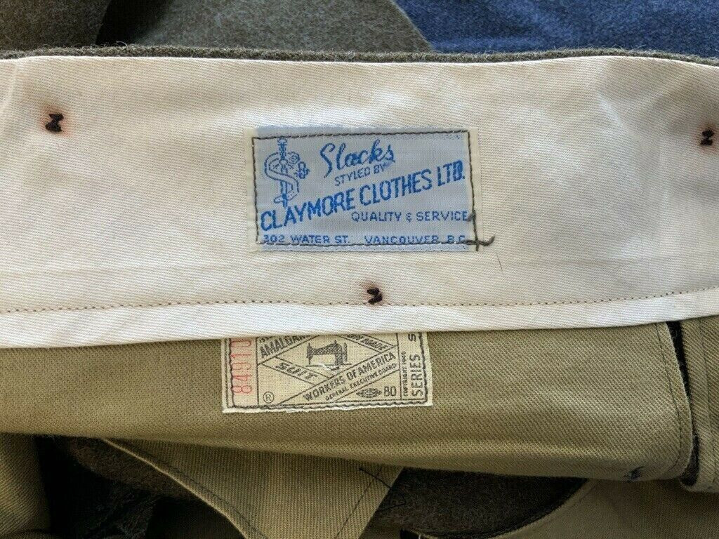 Canadian Khaki Battle Dress Trousers Pants Sealed Pattern Canadian Khaki Battle Dress Trousers Pants Sealed Pattern