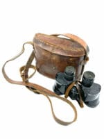 WW2 Canadian British Korean War Era Binocular 1950 Dated with Leather Case