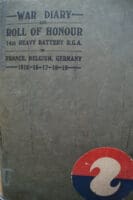 WW1 Britain BEF War Diary And Roll Of Honour 14th Battery RGA Reference Book