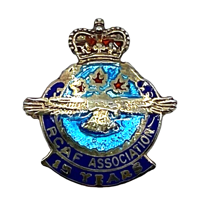 Royal Canadian Air Force RCAF Association 15 Years Membership Enamel Pin Royal Canadian Air Force RCAF Association 15 Years Membership Enamel Pin