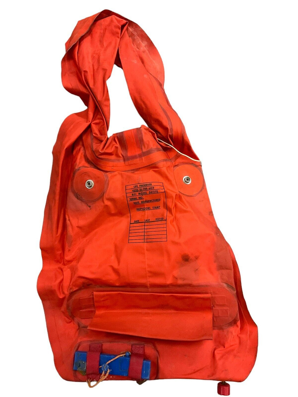 Canadian Forces RCAF Life Preserver 1974 Dated Canadian Forces RCAF Life Preserver 1974 Dated