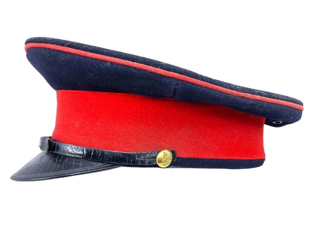 WW2 Canadian Artillery RCA Officers Doe Skin Peak Cap Hat Size 7 1/4 Named WW2 Canadian Artillery RCA Officers Doe Skin Peak Cap Hat Size 7 1/4 Named
