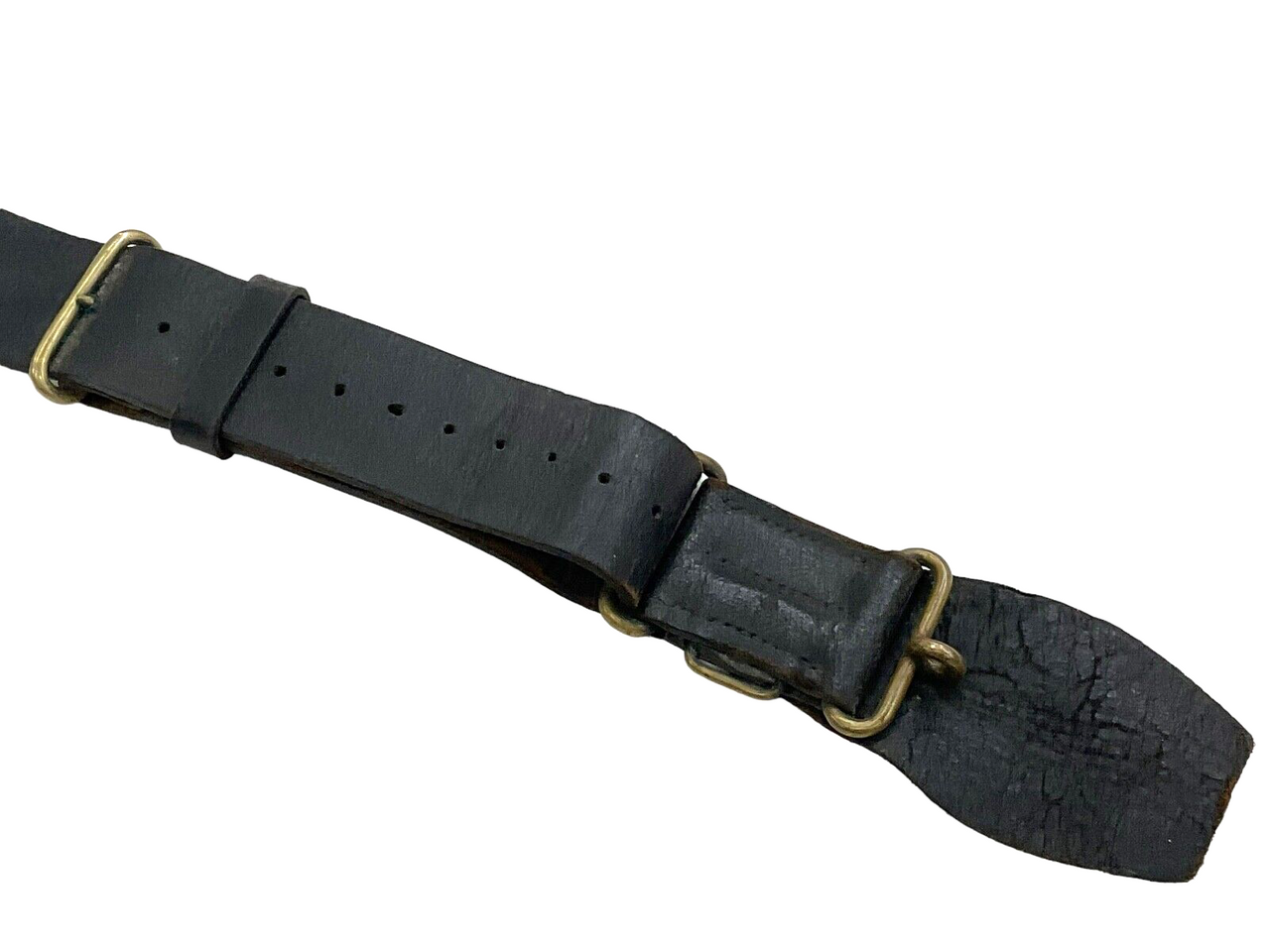 Canadian Militia 1880s Pattern Black Leather Rifles Snake Belt 33 Inches Canadian Militia 1880s Pattern Black Leather Rifles Snake Belt 33 Inches