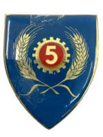 South African Army SADF 5th Maintenance Unit Shoulder Badge Enamel