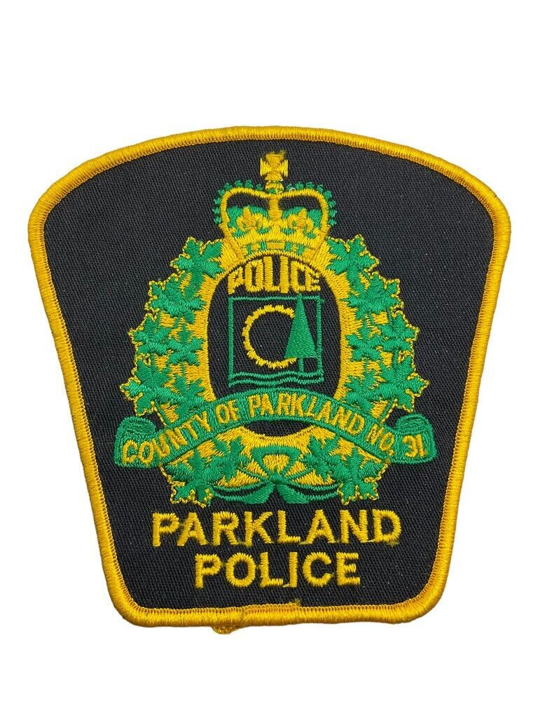 Canadian Alberta Parkland County of Parkland 31 Yellow Border Police Patch Canadian Alberta Parkland County of Parkland 31 Yellow Border Police Patch