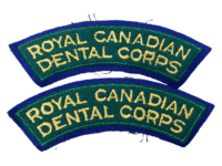 Canadian RCDC Dental Corps Cloth Shoulder Title Pair