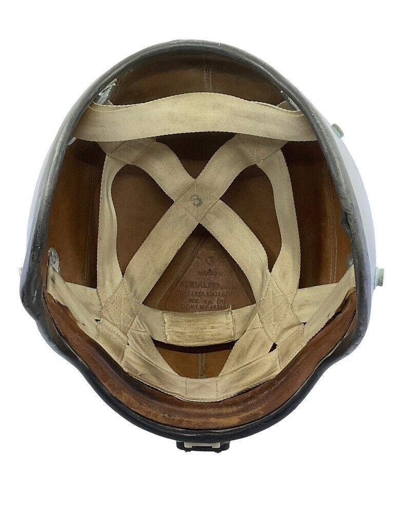 British RAF Bonedome Jet Helmet 1957 Dated Size 3 British RAF Bonedome Jet Helmet 1957 Dated Size 3