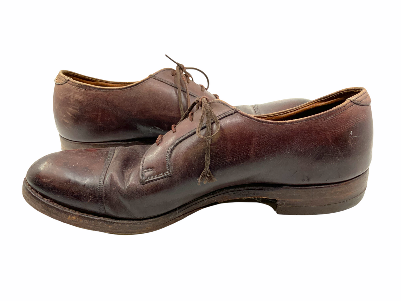 WW2 Canadian British Officers Ox Blood Leather Shoes Size 10 WW2 Canadian British Officers Ox Blood Leather Shoes Size 10
