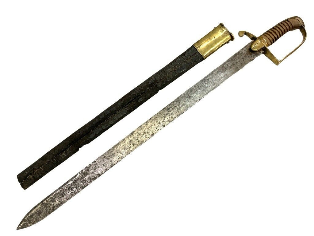 British Victorian Artillery Hanger Sword with Scabbard British Victorian Artillery Hanger Sword with Scabbard