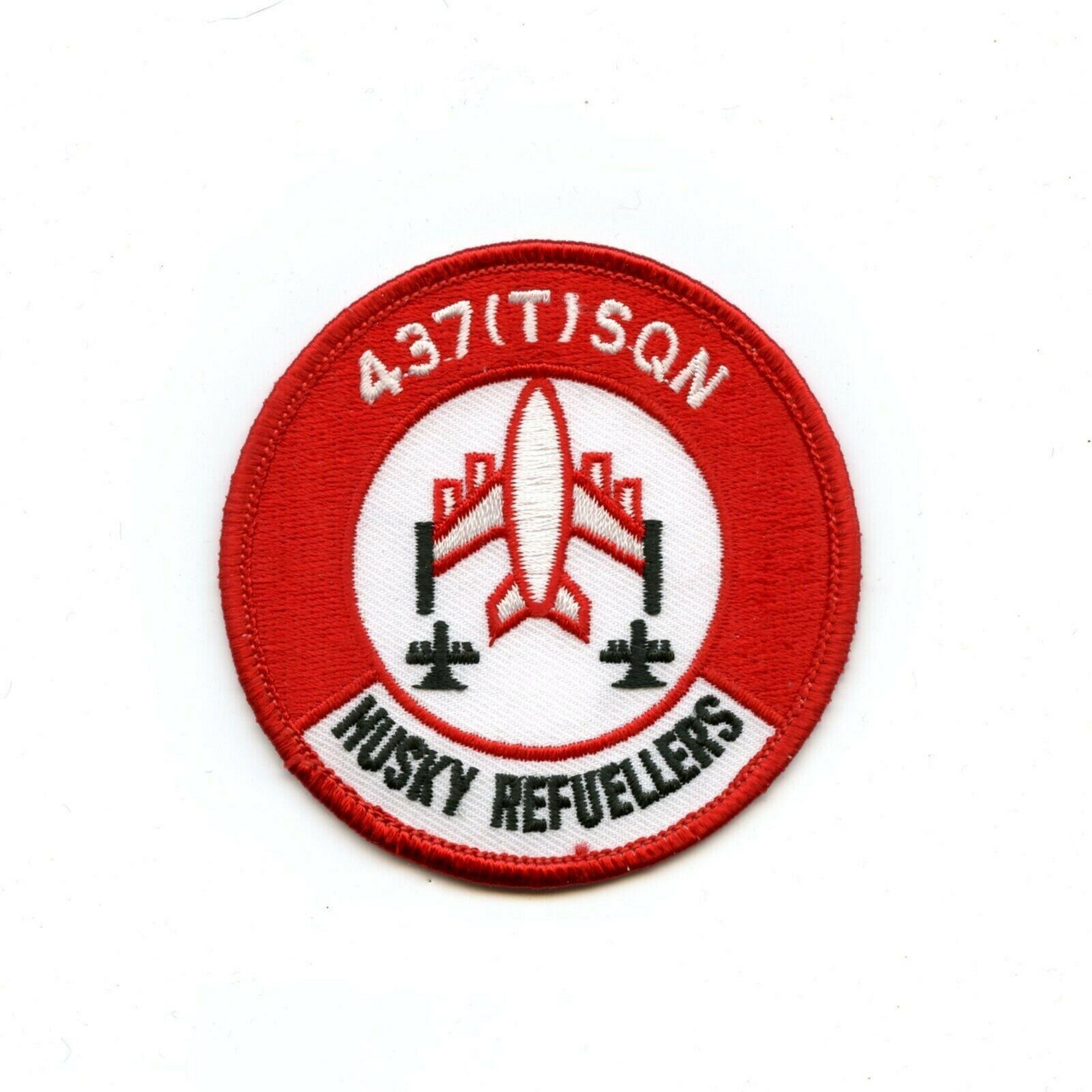 RCAF CAF Canadian 437 Husky Refuellers Squadron Colour Crest Patch RCAF CAF Canadian 437 Husky Refuellers Squadron Colour Crest Patch