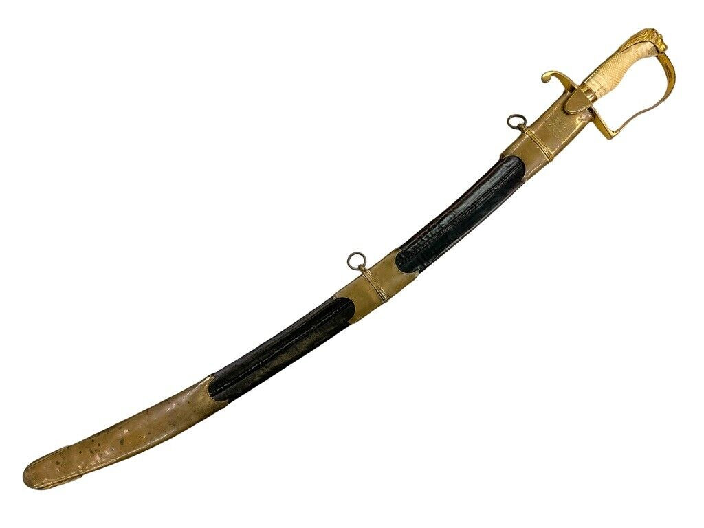 British 1803 Infantry Officers Sword Scabbard Maker S Brunn Blue and Gilt Blade British 1803 Infantry Officers Sword Scabbard Maker S Brunn Blue and Gilt Blade