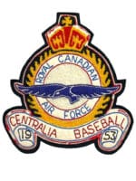 Canadian RCAF Centralia Baseball 1953 Base Crest Patch Vintage