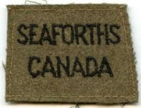 Canada WW2 Seaforths Slip On Shoulder Title Flash