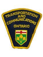 Canadian Transportation & Communications Ontario Yellow Edge Police Patch Canadian Transportation & Communications Ontario Yellow Edge Police Patch