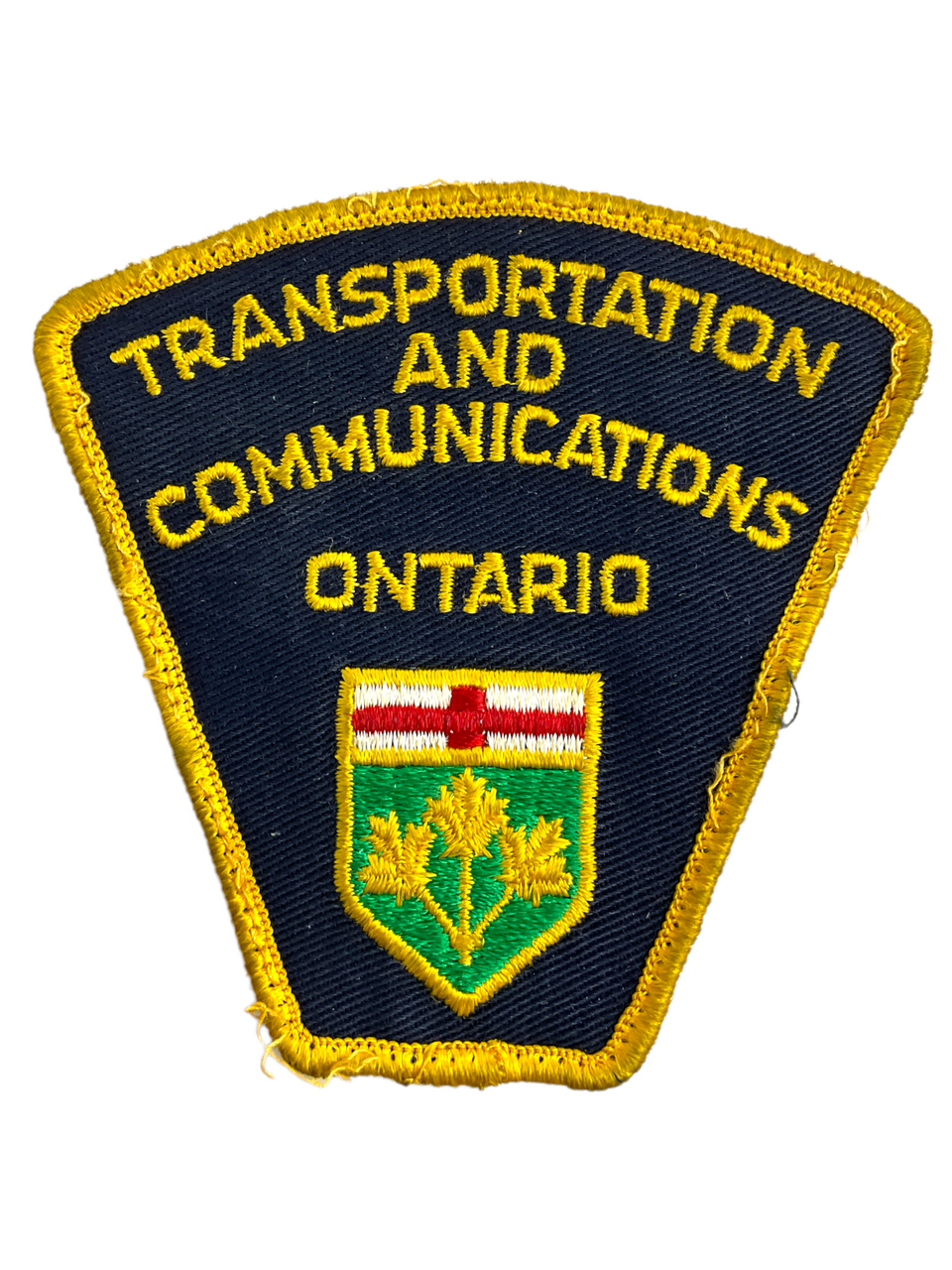 Canadian Transportation & Communications Ontario Yellow Edge Police Patch Canadian Transportation & Communications Ontario Yellow Edge Police Patch