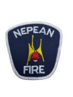 Canadian Nepean Ontario Fire Service Department White Border Shirt Patch