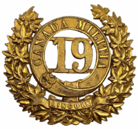 Victorian Canadian Militia 19th Lincoln Officers Helmet Plate