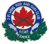Royal Canadian Air Force 2 Fighter Wing Rod & Gun Club France Felt Patch