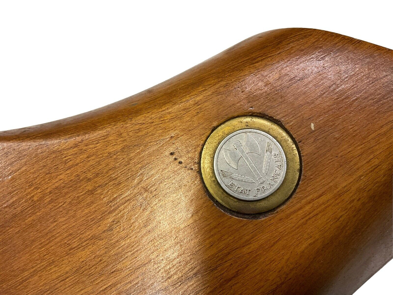 WW2 Canadian British Trench Art Propeller Clock & Coins WW2 Canadian British Trench Art Propeller Clock & Coins