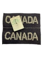 WW2 Canadian CWAC Womens CANADA Nationality Titles Pair with Tailors Tag