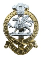 British The Queens Regiment Staybrite Cap Badge