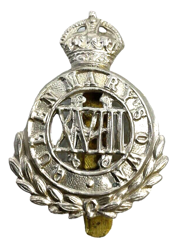 British 13/18 Royal Hussars Queen Mary's Own Cap Badge British 13/18 Royal Hussars Queen Mary's Own Cap Badge