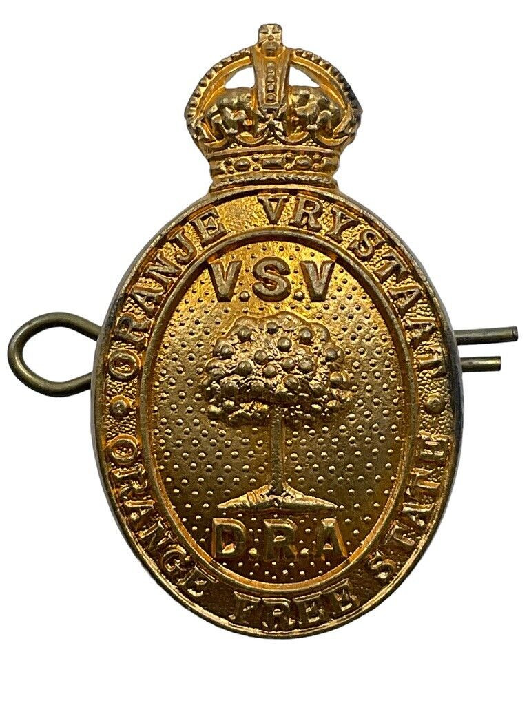 WW2 South African Orange Free State VSV Defence Rifle Association Cap Badge WW2 South African Orange Free State VSV Defence Rifle Association Cap Badge