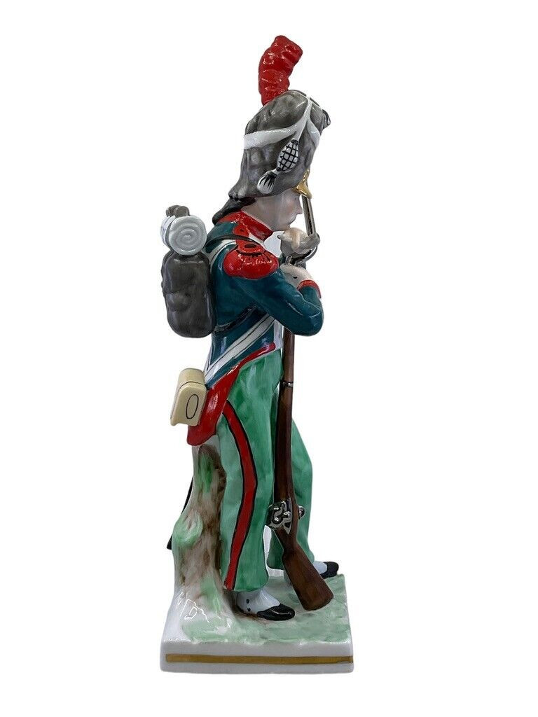French Napoleonic Grenadier Sitzendorf Porcelain Figure 11 Inches Tall French Napoleonic Grenadier Sitzendorf Porcelain Figure 11 Inches Tall