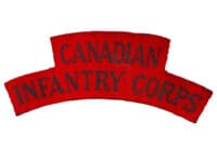 WW2 Canadian Infantry Corps Canvas Shoulder Title Patch Insignia WW2 Canadian Infantry Corps Canvas Shoulder Title Patch Insignia
