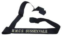 Royal Canadian Navy HMCS Sussexvale Cap Tally Full Length Royal Canadian Navy HMCS Sussexvale Cap Tally Full Length