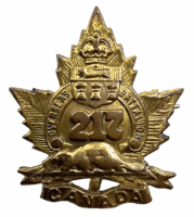 WW1 Canadian CEF 217th Battalion Collar Badge Insignia Single Pin Back