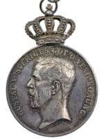 Sweden Swedish 1948 Dated Royal Society Pro Patria Medal In Silver With Ribbon