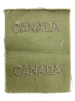 WW2 Canadian Army CANADA Tropical Shoulder Titles Pair