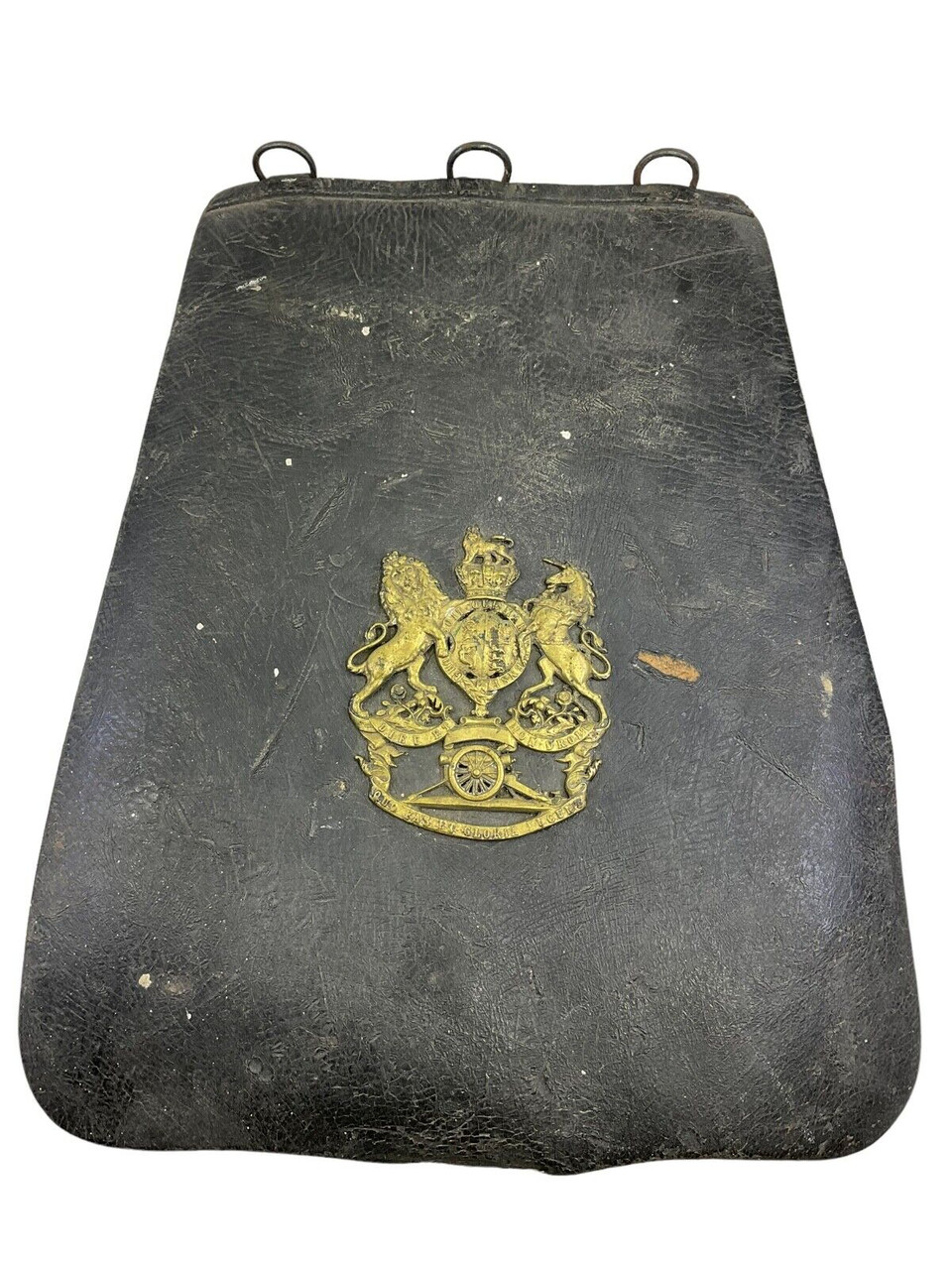 Victorian British Royal Artillery RA Black Leather Undress Sabretache Victorian British Royal Artillery RA Black Leather Undress Sabretache