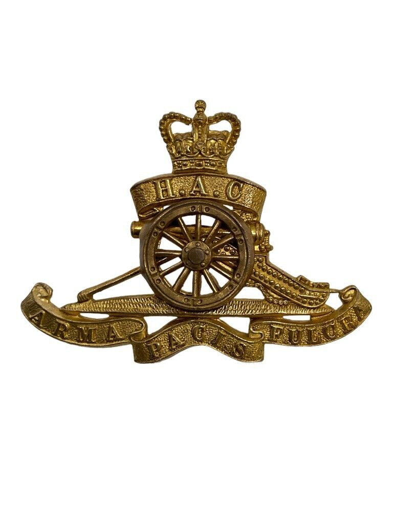British Honourable Artillery Company HAC Officers Gilt Cap Badge British Honourable Artillery Company HAC Officers Gilt Cap Badge