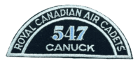 Canadian RCAC Air Cadets 547 Canuck Shoulder Title Insignia Patch
