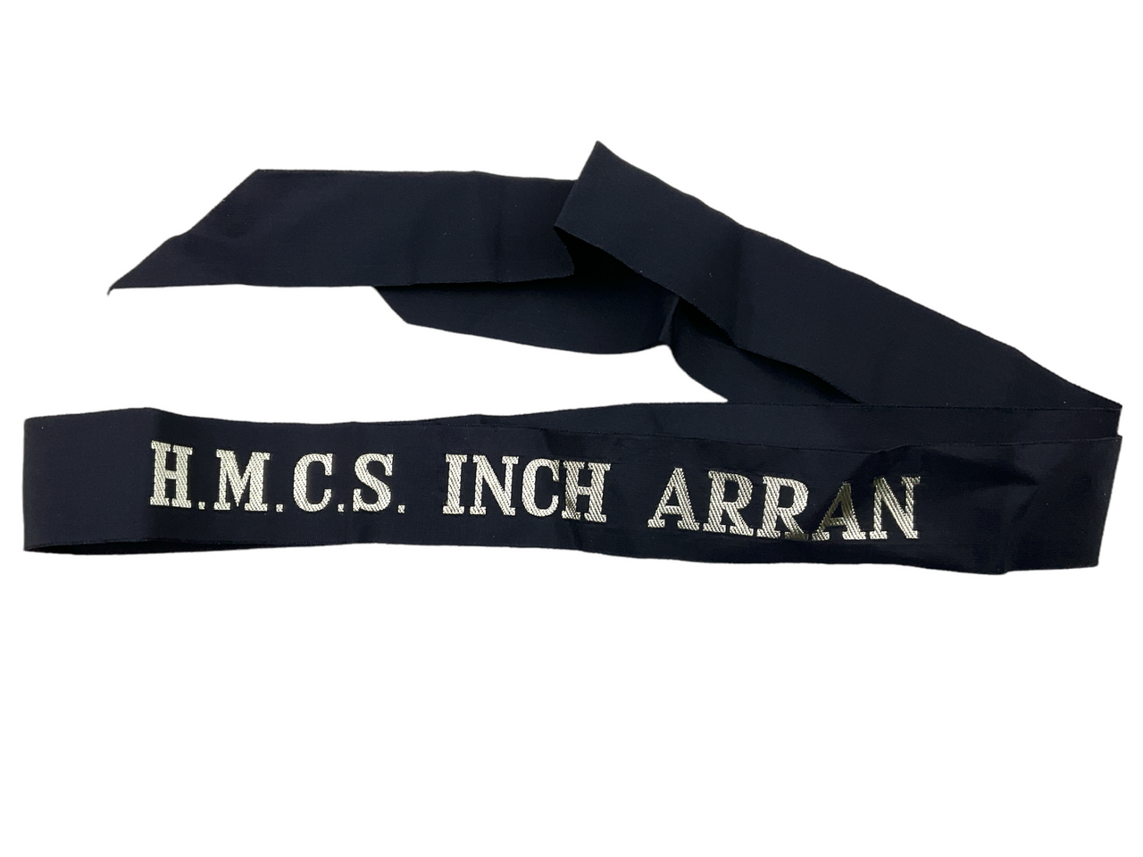 Canadian RCN Navy HMCS Inch Arran Full Length Cap Tally Canadian RCN Navy HMCS Inch Arran Full Length Cap Tally