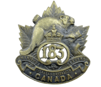 WW1 Canadian CEF 183rd Battalion Cap Badge