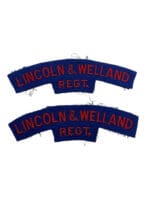 Canadian Lincoln and Welland Regiment Shoulder Titles Insignia Pair