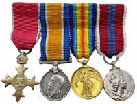WW1 Canadian British OBE Mini Miniature Medal Group X 4