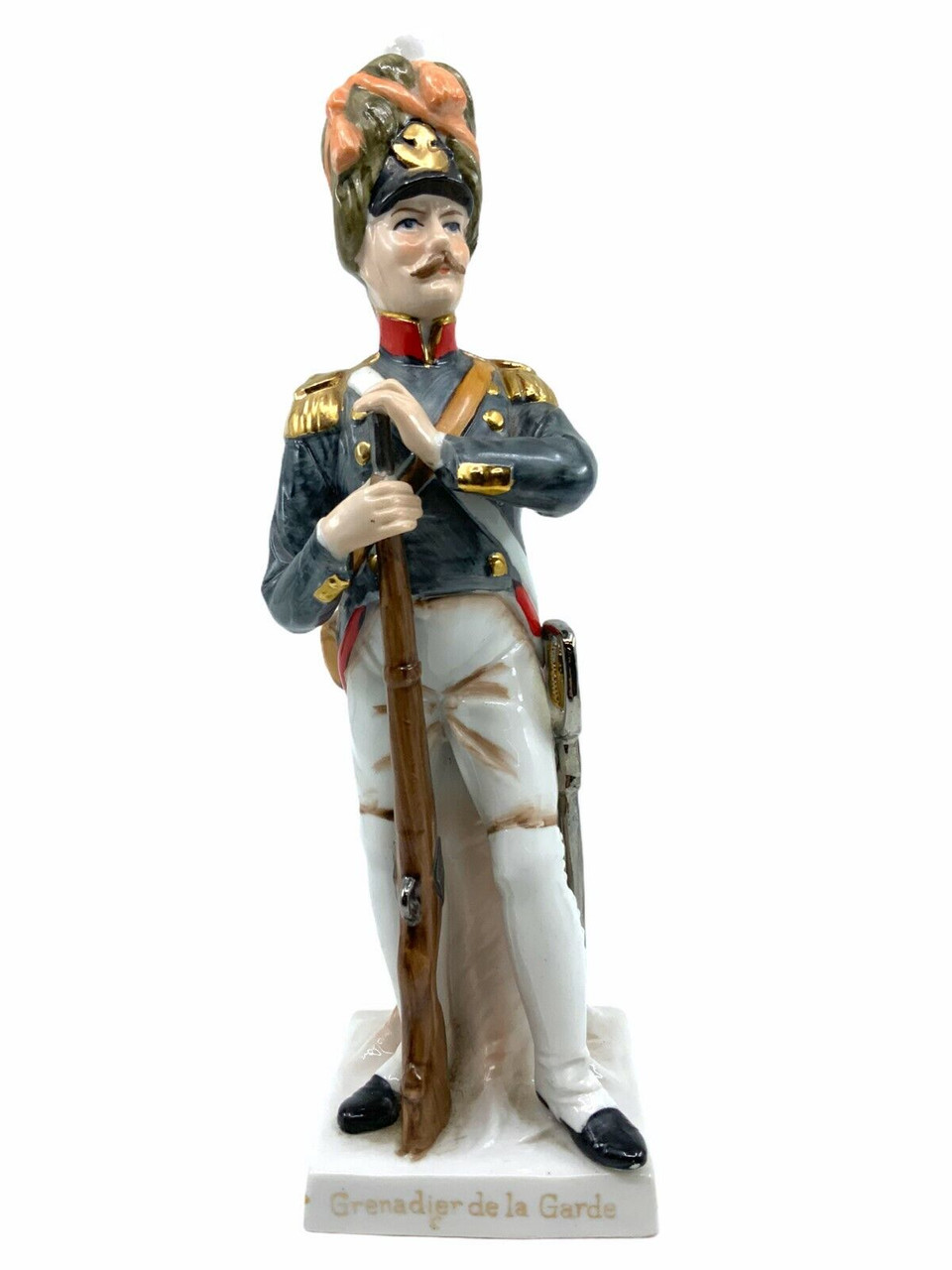 Napoleonic France French Grenadier Guard Porcelain Figure 11 Inches Napoleonic France French Grenadier Guard Porcelain Figure 11 Inches