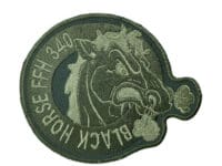 Canadian Forces RCAF HMCS FFH340 Black Horse Squadron OD Crest Patch Vintage Canadian Forces RCAF HMCS FFH340 Black Horse Squadron OD Crest Patch Vintage
