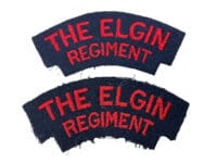 Canadian The Elgin Regiment Shoulder Title Insignia Pair