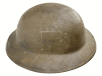 WW1 US AEF 80th Division Patch Painted Brodie Helmet 2 WW1 US AEF 80th Division Patch Painted Brodie Helmet 2