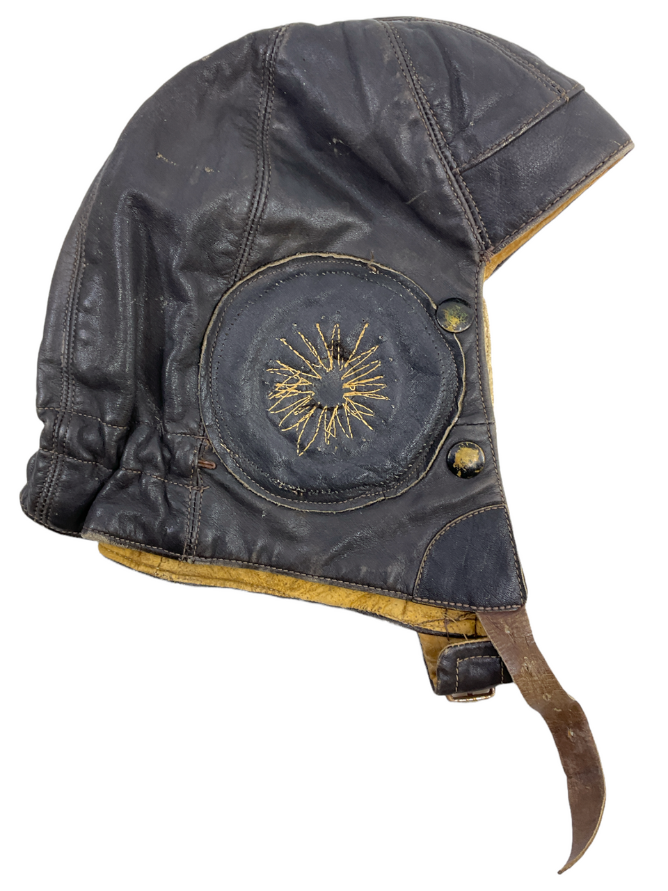 WW2 New Zealand ANZAC B Type Leather Flying Helmet And Service No. WW2 New Zealand ANZAC B Type Leather Flying Helmet And Service No.