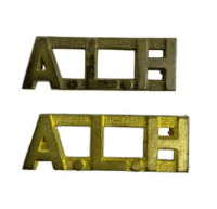 WW2 Canadian Alberta Light Horse ALH Metal Shoulder Titles Pair